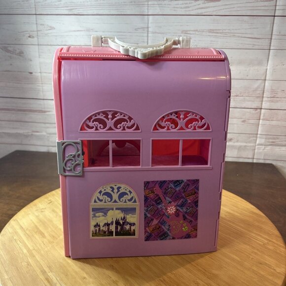 Mattel Barbie Folding House Playset Fold Go Travel Case Bedroom Bathroom Switch - Picture 9 of 10